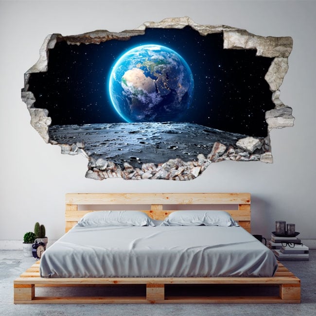 🥇 Stickers muraux planète terre 3d 🥇