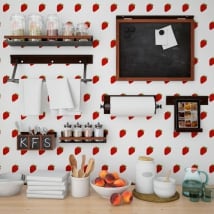 Photomuraux vinyles les murs cuisines fraises