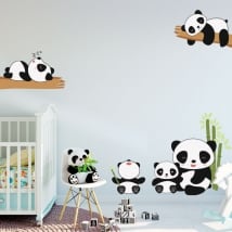 Vinyle et autocollants les enfants ours panda