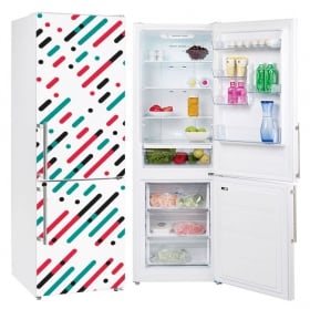 Vinyle réfrigérateurs lignes et cercles de couleurs