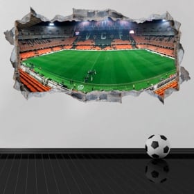 Vinyle mur de trou panoramique stade de football