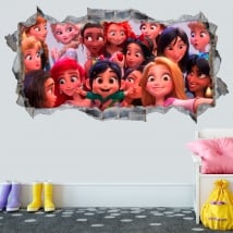 Vinyle 3d princesses disney wifi ralph