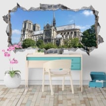 Vinyle décoratif cathédrale notre dame paris france 3d