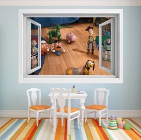 Vinyle pour enfants fenêtre histoire de jouets 4