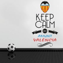 Autocollants en vinyle football keep calm and amunt valència