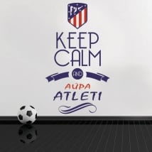 Autocollants en vinyle keep calm and aúpa atleti