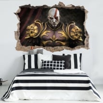 Vinyle et autocollants 3d kratos god of war throne