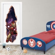 Vinyle marvel portes 3d iron man