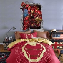 Stickers muraux 3d marvel iron man