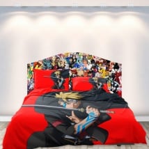 Vinyle têtes de lit personnages d'anime
