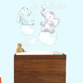 Vinyle pour enfants ou de les bébés les animaux se baigner