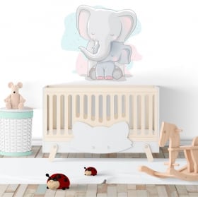 Vinyle décoratif pour enfants ou bébé les éléphants
