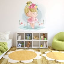 Vinyle pour enfants ou juvénile silhouette fille ballet