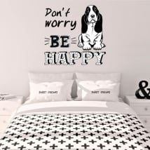 Vinyle décoratif phrase anglaise don't worry be happy