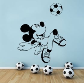 Vinyls disney mickey mouse avec ballon de foot