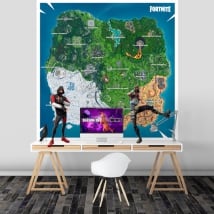 Vinyle et autocollants carte fortnite