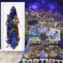 Papier peint 3d map fortnite video game