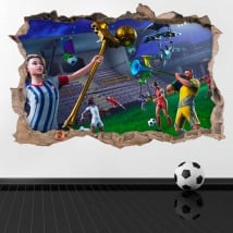 Vinyle décoratif 3d jeu vidéo fortnite coupe du monde