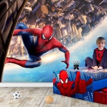 Peintures murales de vinyle spiderman marvel