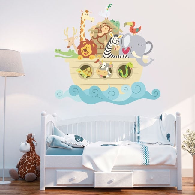 Sticker Arche de Noé - Décoration murale pour Enfant et Bébé