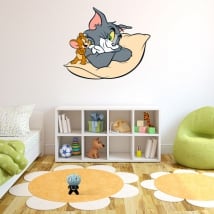 Autocollants en vinyle pour enfants tom et jerry