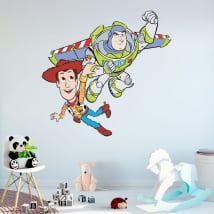 Autocollants disney histoire de jouet buzz lightyear et woody