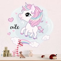 Autocollants en vinyle licorne infantile