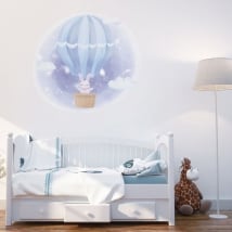 Vinyle et autocollants pour enfants lapin sur le ballon