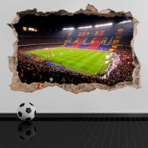 Vinyle et autocollants 3d stade de football du camp nou barcelona