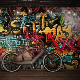 Peintures murales en vinyle graffiti urbain