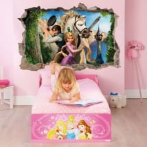 Vinyle et autocollants disney hole 3d rapunzel