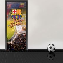 Vinyle pour portes stadium camp nou barcelona