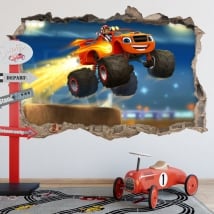 Autocollants blaze and the monster machines 3d