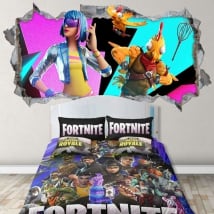 Stickers muraux jeu vidéo fortnite 3d