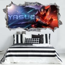 Vinyles league of legends mur de trou 3d