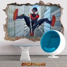 Vinyles et autocollants 3d miles morales spider-man