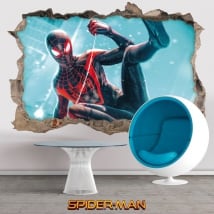 Vinyles décoratifs 3d miles morales spider-man