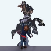 Vinyles tableau noir cheval toy story