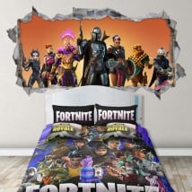 Stickers muraux jeu vidéo fortnite 3d