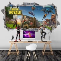 Vinyles mur de trou battle royale fortnite 3d