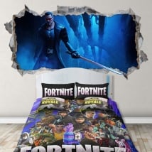 Vinyles mur jeu vidéo fortnite 3d