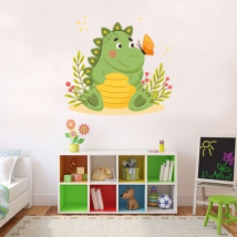 Vinyles pour enfants dinosaure et papillon