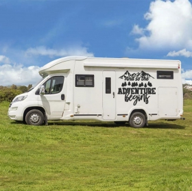 Vinyles décoratifs expression anglaise pour camping-cars