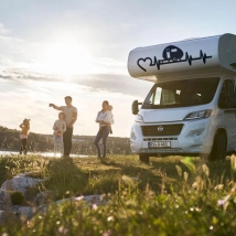 Autocollants camping-car électrocardiogramme coeur