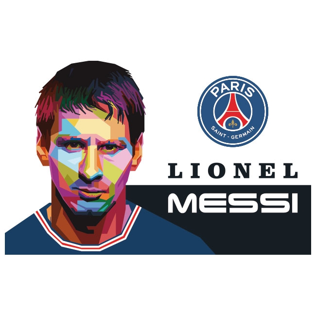 🥇 Vinyle et stickers football lionel messi paris saint-germain 🥇
