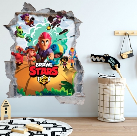 Vinyles décoratifs et autocollants 3d brawl stars