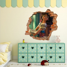 Vinyles mur cassé 3d disney charme