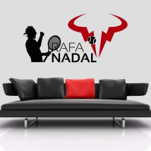 Vinyle et stickers joueur de tennis rafa nadal