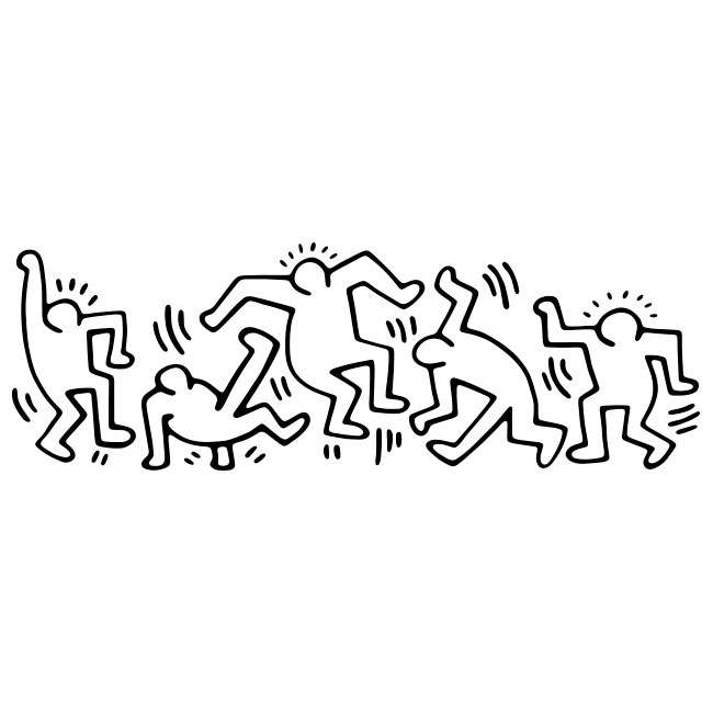 Vinyles oui autocollants illustration keith haring