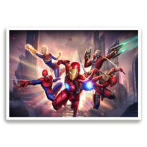 Affiche papier photo iron man et spider-man